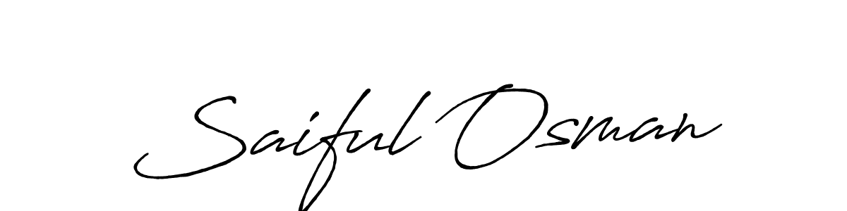 The best way (Antro_Vectra_Bolder) to make a short signature is to pick only two or three words in your name. The name Saiful Osman include a total of six letters. For converting this name. Saiful Osman signature style 7 images and pictures png