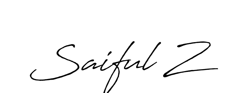 Once you've used our free online signature maker to create your best signature Antro_Vectra_Bolder style, it's time to enjoy all of the benefits that Saiful Z name signing documents. Saiful Z signature style 7 images and pictures png
