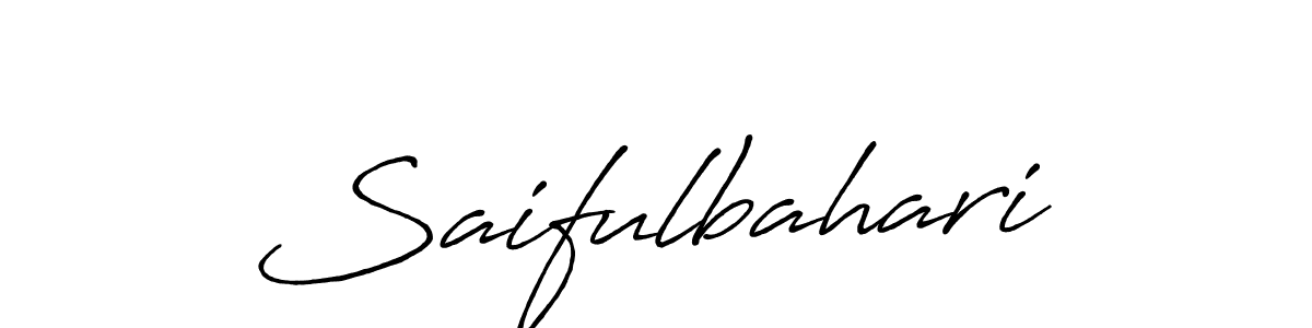 Saifulbahari stylish signature style. Best Handwritten Sign (Antro_Vectra_Bolder) for my name. Handwritten Signature Collection Ideas for my name Saifulbahari. Saifulbahari signature style 7 images and pictures png