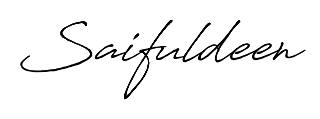Create a beautiful signature design for name Saifuldeen. With this signature (Antro_Vectra_Bolder) fonts, you can make a handwritten signature for free. Saifuldeen signature style 7 images and pictures png
