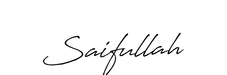 Make a beautiful signature design for name Saifullah. Use this online signature maker to create a handwritten signature for free. Saifullah signature style 7 images and pictures png