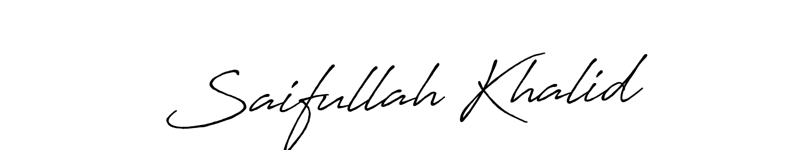 if you are searching for the best signature style for your name Saifullah Khalid. so please give up your signature search. here we have designed multiple signature styles  using Antro_Vectra_Bolder. Saifullah Khalid signature style 7 images and pictures png