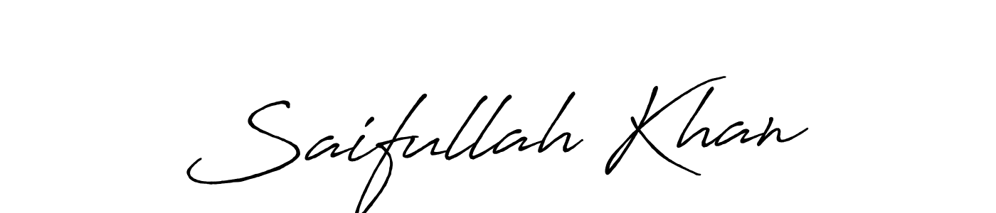 Use a signature maker to create a handwritten signature online. With this signature software, you can design (Antro_Vectra_Bolder) your own signature for name Saifullah Khan. Saifullah Khan signature style 7 images and pictures png