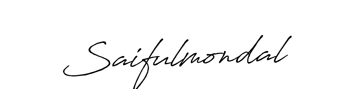 Make a beautiful signature design for name Saifulmondal. With this signature (Antro_Vectra_Bolder) style, you can create a handwritten signature for free. Saifulmondal signature style 7 images and pictures png