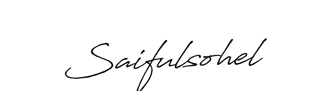 It looks lik you need a new signature style for name Saifulsohel. Design unique handwritten (Antro_Vectra_Bolder) signature with our free signature maker in just a few clicks. Saifulsohel signature style 7 images and pictures png