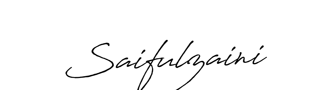Use a signature maker to create a handwritten signature online. With this signature software, you can design (Antro_Vectra_Bolder) your own signature for name Saifulzaini. Saifulzaini signature style 7 images and pictures png