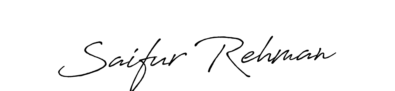 Design your own signature with our free online signature maker. With this signature software, you can create a handwritten (Antro_Vectra_Bolder) signature for name Saifur Rehman. Saifur Rehman signature style 7 images and pictures png