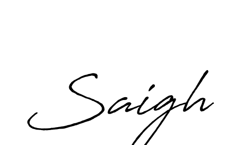 How to make Saigh signature? Antro_Vectra_Bolder is a professional autograph style. Create handwritten signature for Saigh name. Saigh signature style 7 images and pictures png