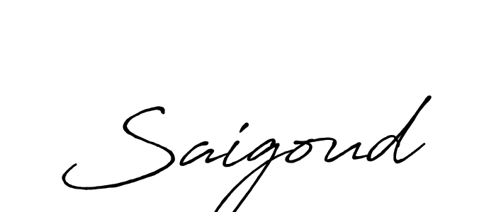 Create a beautiful signature design for name Saigoud. With this signature (Antro_Vectra_Bolder) fonts, you can make a handwritten signature for free. Saigoud signature style 7 images and pictures png