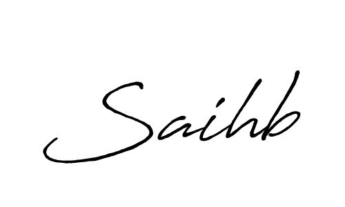 Create a beautiful signature design for name Saihb. With this signature (Antro_Vectra_Bolder) fonts, you can make a handwritten signature for free. Saihb signature style 7 images and pictures png