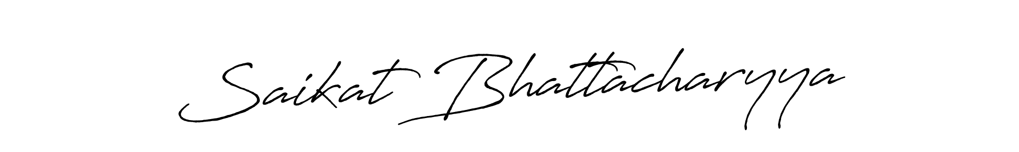 Make a beautiful signature design for name Saikat Bhattacharyya. With this signature (Antro_Vectra_Bolder) style, you can create a handwritten signature for free. Saikat Bhattacharyya signature style 7 images and pictures png