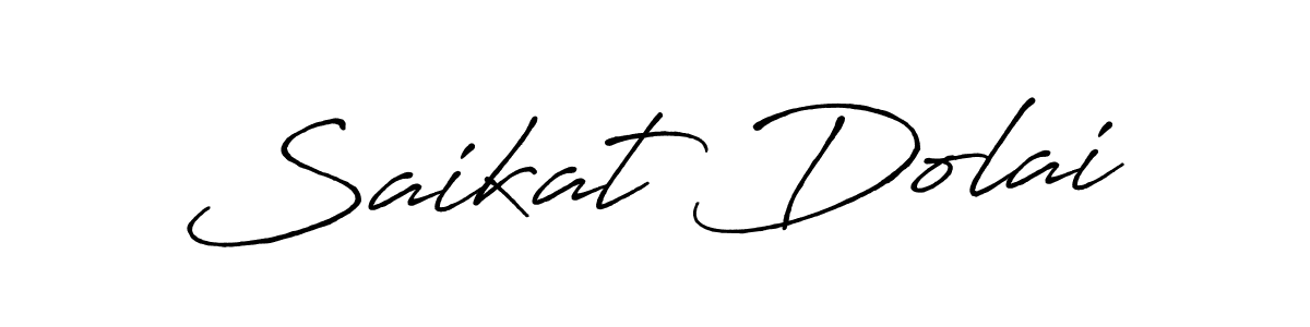 Create a beautiful signature design for name Saikat Dolai. With this signature (Antro_Vectra_Bolder) fonts, you can make a handwritten signature for free. Saikat Dolai signature style 7 images and pictures png