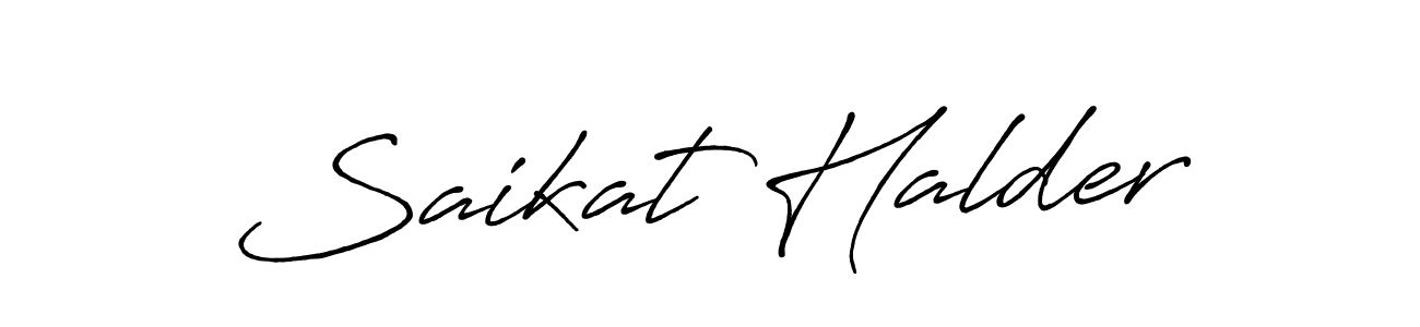 How to make Saikat Halder name signature. Use Antro_Vectra_Bolder style for creating short signs online. This is the latest handwritten sign. Saikat Halder signature style 7 images and pictures png
