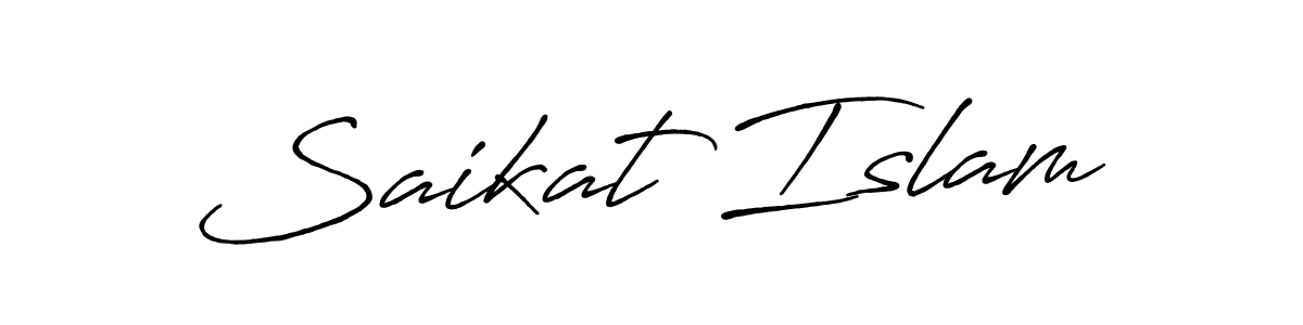 How to make Saikat Islam name signature. Use Antro_Vectra_Bolder style for creating short signs online. This is the latest handwritten sign. Saikat Islam signature style 7 images and pictures png