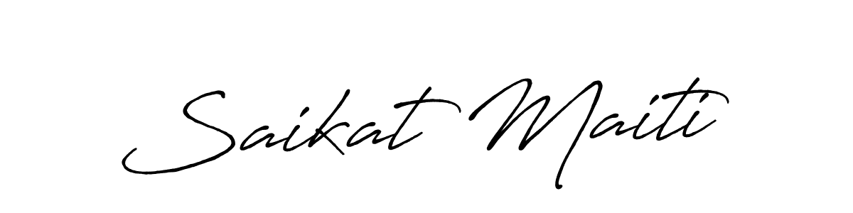 It looks lik you need a new signature style for name Saikat Maiti. Design unique handwritten (Antro_Vectra_Bolder) signature with our free signature maker in just a few clicks. Saikat Maiti signature style 7 images and pictures png