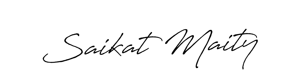 Create a beautiful signature design for name Saikat Maity. With this signature (Antro_Vectra_Bolder) fonts, you can make a handwritten signature for free. Saikat Maity signature style 7 images and pictures png