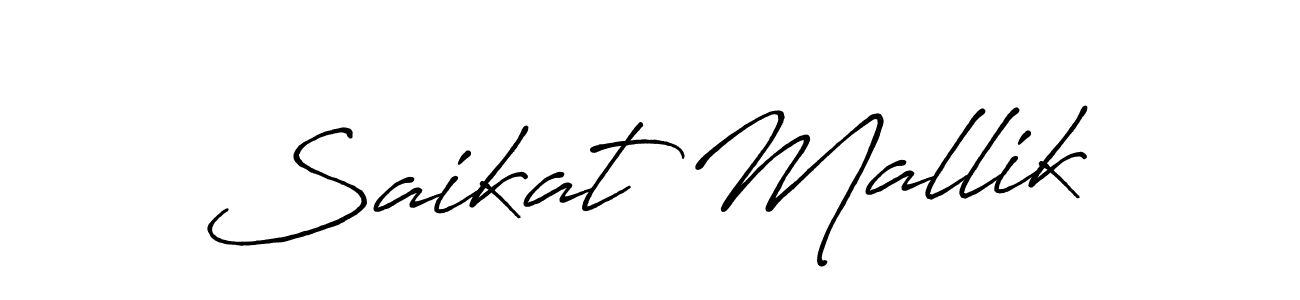 Saikat Mallik stylish signature style. Best Handwritten Sign (Antro_Vectra_Bolder) for my name. Handwritten Signature Collection Ideas for my name Saikat Mallik. Saikat Mallik signature style 7 images and pictures png