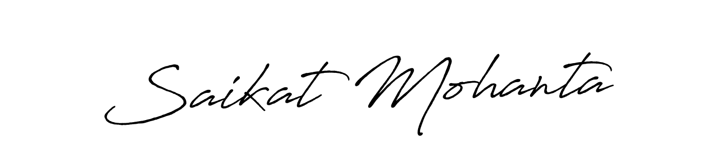 How to make Saikat Mohanta name signature. Use Antro_Vectra_Bolder style for creating short signs online. This is the latest handwritten sign. Saikat Mohanta signature style 7 images and pictures png