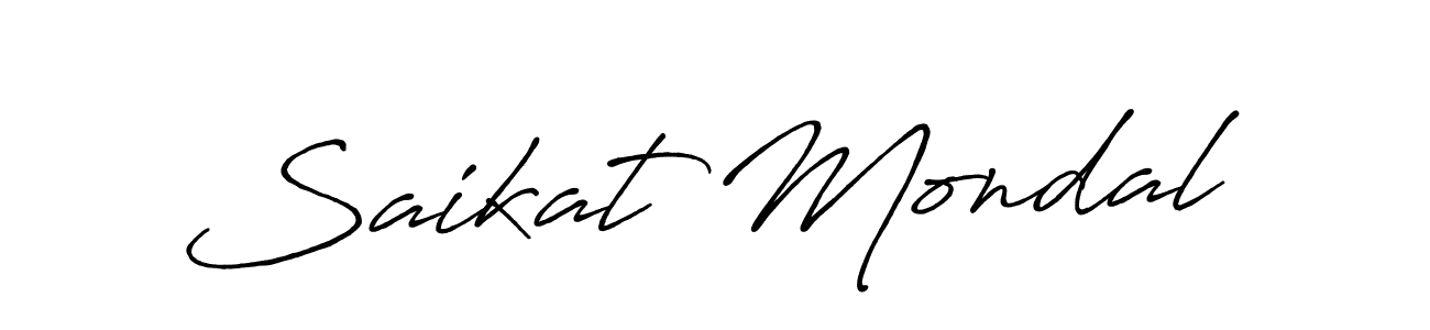 Make a beautiful signature design for name Saikat Mondal. With this signature (Antro_Vectra_Bolder) style, you can create a handwritten signature for free. Saikat Mondal signature style 7 images and pictures png