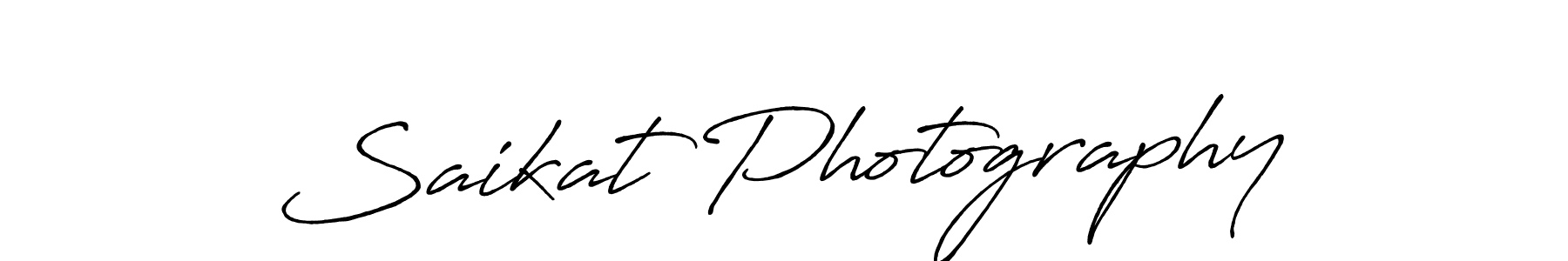 Saikat Photography stylish signature style. Best Handwritten Sign (Antro_Vectra_Bolder) for my name. Handwritten Signature Collection Ideas for my name Saikat Photography. Saikat Photography signature style 7 images and pictures png