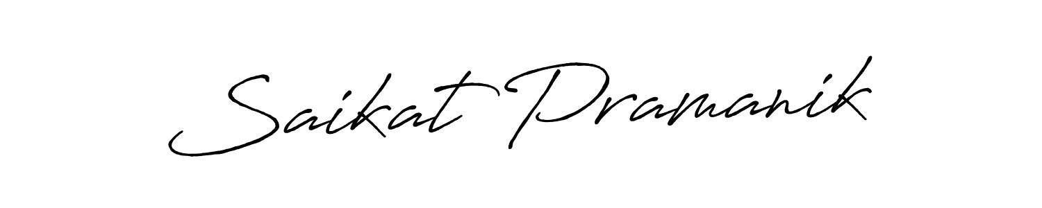 Design your own signature with our free online signature maker. With this signature software, you can create a handwritten (Antro_Vectra_Bolder) signature for name Saikat Pramanik. Saikat Pramanik signature style 7 images and pictures png