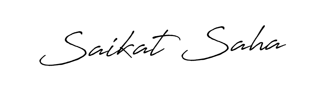 Create a beautiful signature design for name Saikat Saha. With this signature (Antro_Vectra_Bolder) fonts, you can make a handwritten signature for free. Saikat Saha signature style 7 images and pictures png