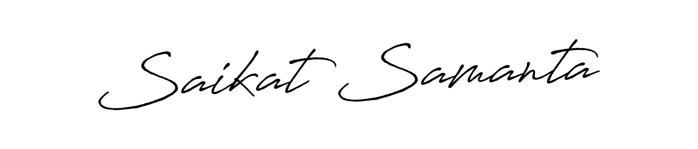 How to make Saikat Samanta name signature. Use Antro_Vectra_Bolder style for creating short signs online. This is the latest handwritten sign. Saikat Samanta signature style 7 images and pictures png