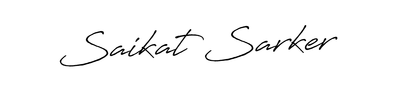 Make a beautiful signature design for name Saikat Sarker. With this signature (Antro_Vectra_Bolder) style, you can create a handwritten signature for free. Saikat Sarker signature style 7 images and pictures png