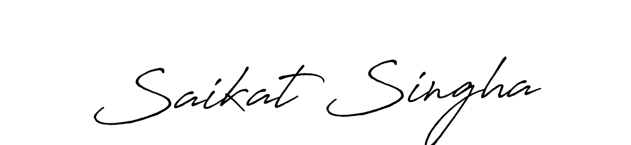 Use a signature maker to create a handwritten signature online. With this signature software, you can design (Antro_Vectra_Bolder) your own signature for name Saikat Singha. Saikat Singha signature style 7 images and pictures png