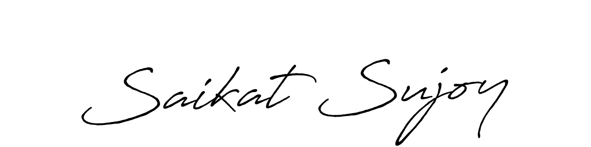 How to make Saikat Sujoy signature? Antro_Vectra_Bolder is a professional autograph style. Create handwritten signature for Saikat Sujoy name. Saikat Sujoy signature style 7 images and pictures png