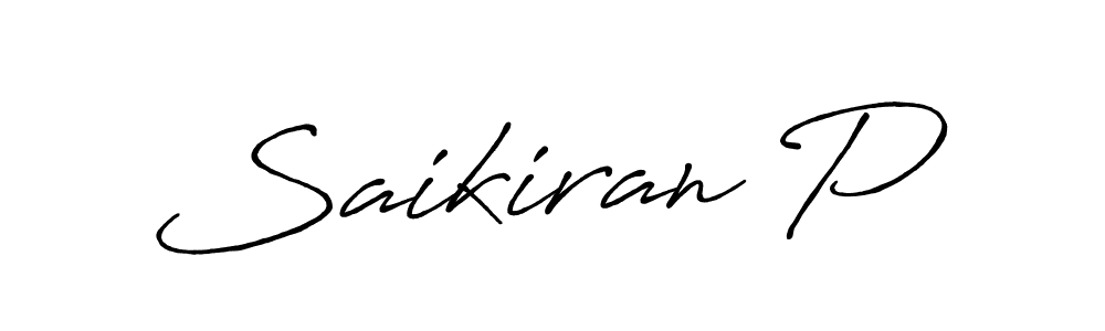 The best way (Antro_Vectra_Bolder) to make a short signature is to pick only two or three words in your name. The name Saikiran P include a total of six letters. For converting this name. Saikiran P signature style 7 images and pictures png