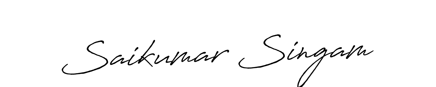 Also we have Saikumar Singam name is the best signature style. Create professional handwritten signature collection using Antro_Vectra_Bolder autograph style. Saikumar Singam signature style 7 images and pictures png