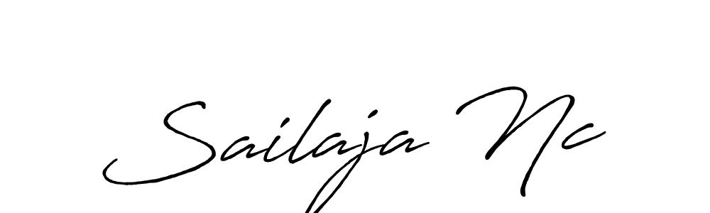 Use a signature maker to create a handwritten signature online. With this signature software, you can design (Antro_Vectra_Bolder) your own signature for name Sailaja Nc. Sailaja Nc signature style 7 images and pictures png