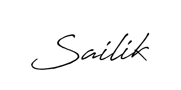 It looks lik you need a new signature style for name Sailik. Design unique handwritten (Antro_Vectra_Bolder) signature with our free signature maker in just a few clicks. Sailik signature style 7 images and pictures png