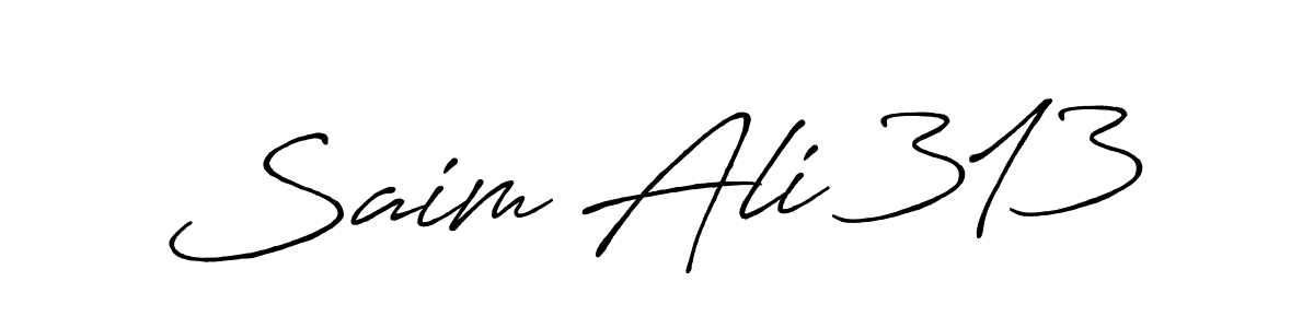 How to make Saim Ali 313 name signature. Use Antro_Vectra_Bolder style for creating short signs online. This is the latest handwritten sign. Saim Ali 313 signature style 7 images and pictures png