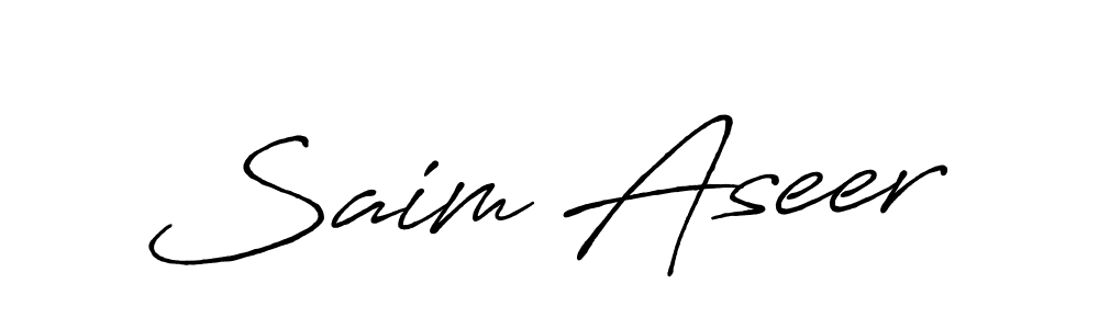 It looks lik you need a new signature style for name Saim Aseer. Design unique handwritten (Antro_Vectra_Bolder) signature with our free signature maker in just a few clicks. Saim Aseer signature style 7 images and pictures png