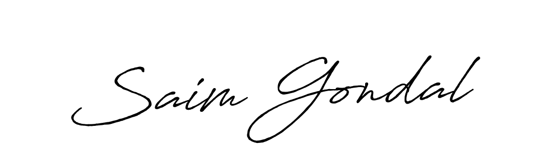 Antro_Vectra_Bolder is a professional signature style that is perfect for those who want to add a touch of class to their signature. It is also a great choice for those who want to make their signature more unique. Get Saim Gondal name to fancy signature for free. Saim Gondal signature style 7 images and pictures png