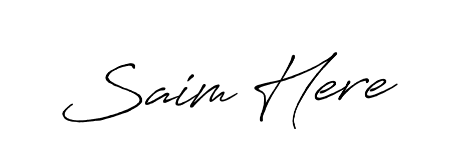 See photos of Saim Here official signature by Spectra . Check more albums & portfolios. Read reviews & check more about Antro_Vectra_Bolder font. Saim Here signature style 7 images and pictures png