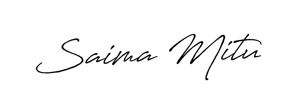 Also we have Saima Mitu name is the best signature style. Create professional handwritten signature collection using Antro_Vectra_Bolder autograph style. Saima Mitu signature style 7 images and pictures png