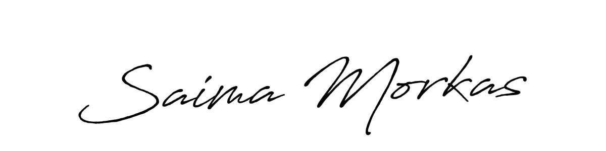 You can use this online signature creator to create a handwritten signature for the name Saima Morkas. This is the best online autograph maker. Saima Morkas signature style 7 images and pictures png