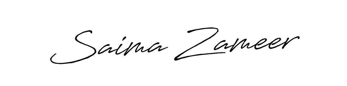 Saima Zameer stylish signature style. Best Handwritten Sign (Antro_Vectra_Bolder) for my name. Handwritten Signature Collection Ideas for my name Saima Zameer. Saima Zameer signature style 7 images and pictures png