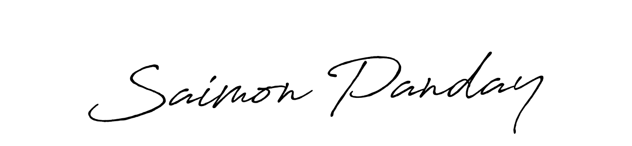 if you are searching for the best signature style for your name Saimon Panday. so please give up your signature search. here we have designed multiple signature styles  using Antro_Vectra_Bolder. Saimon Panday signature style 7 images and pictures png