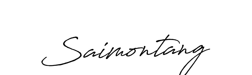 Design your own signature with our free online signature maker. With this signature software, you can create a handwritten (Antro_Vectra_Bolder) signature for name Saimontang. Saimontang signature style 7 images and pictures png