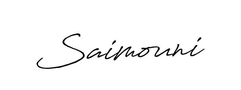 Design your own signature with our free online signature maker. With this signature software, you can create a handwritten (Antro_Vectra_Bolder) signature for name Saimouni. Saimouni signature style 7 images and pictures png