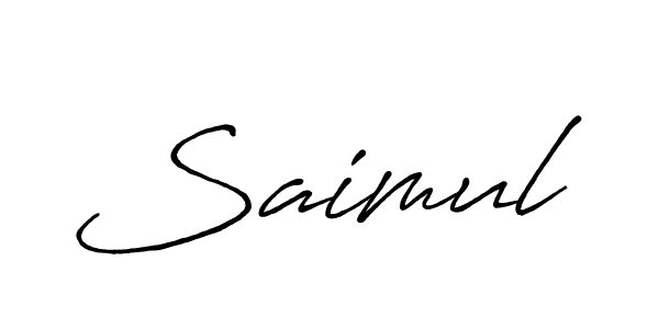 Similarly Antro_Vectra_Bolder is the best handwritten signature design. Signature creator online .You can use it as an online autograph creator for name Saimul. Saimul signature style 7 images and pictures png