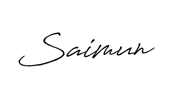 Design your own signature with our free online signature maker. With this signature software, you can create a handwritten (Antro_Vectra_Bolder) signature for name Saimun. Saimun signature style 7 images and pictures png