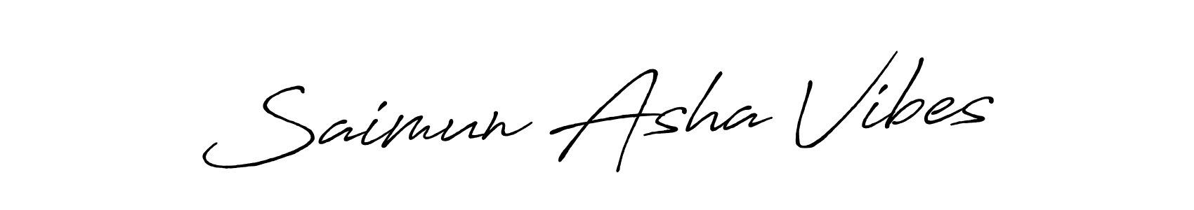 Use a signature maker to create a handwritten signature online. With this signature software, you can design (Antro_Vectra_Bolder) your own signature for name Saimun Asha Vibes. Saimun Asha Vibes signature style 7 images and pictures png