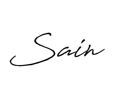 Design your own signature with our free online signature maker. With this signature software, you can create a handwritten (Antro_Vectra_Bolder) signature for name Sain. Sain signature style 7 images and pictures png