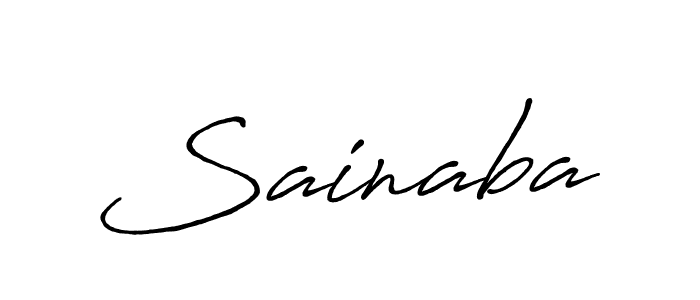 Create a beautiful signature design for name Sainaba. With this signature (Antro_Vectra_Bolder) fonts, you can make a handwritten signature for free. Sainaba signature style 7 images and pictures png