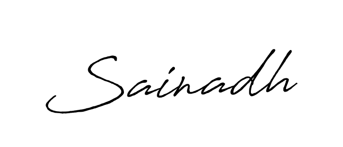 Similarly Antro_Vectra_Bolder is the best handwritten signature design. Signature creator online .You can use it as an online autograph creator for name Sainadh. Sainadh signature style 7 images and pictures png